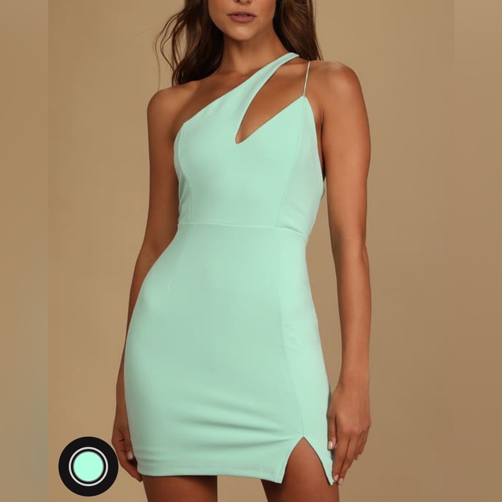 COPY - Poised to party Mint One-Shoulder Bodycon mini dress